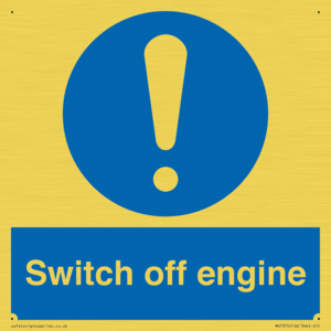 Switch off engine